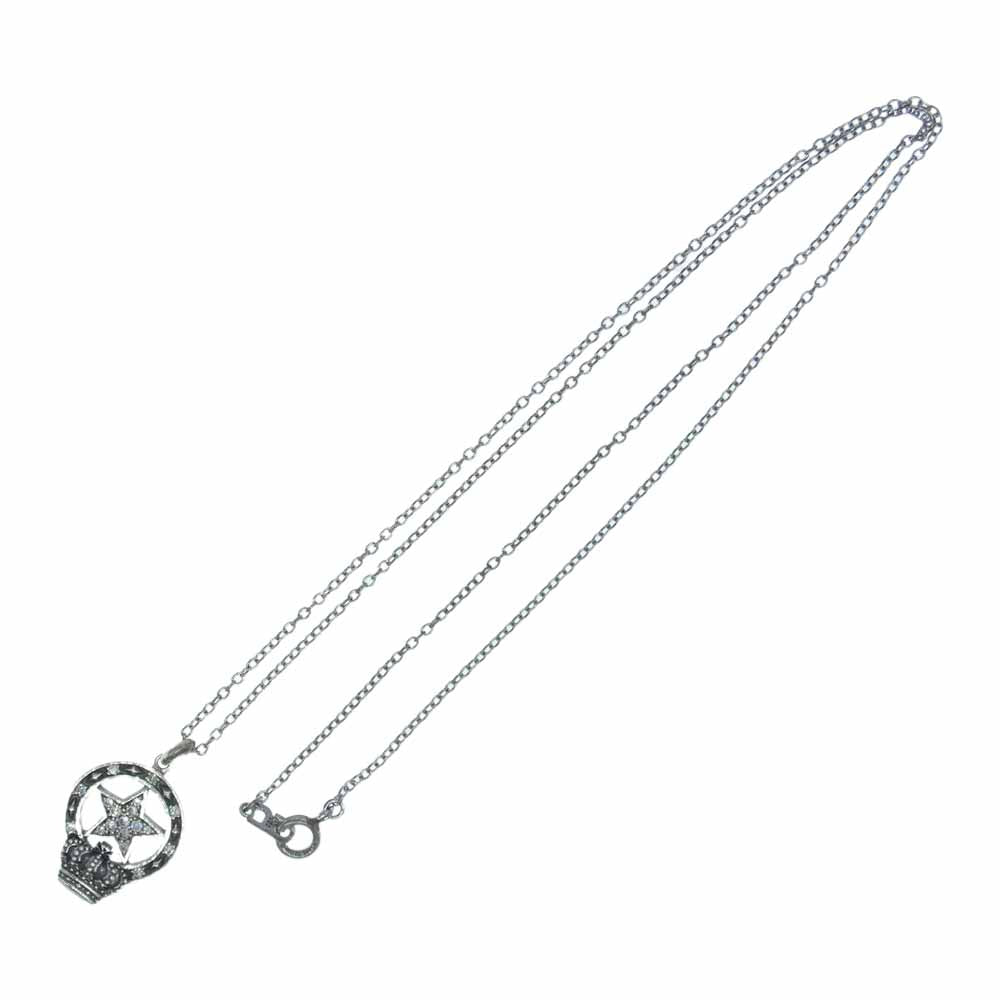 Justin Davis ジャスティンデイビス SNJ1009 KIYOHARU 清春 ROCK STAR CROWN ロックスター クラウン ネックレス シルバー系【中古】