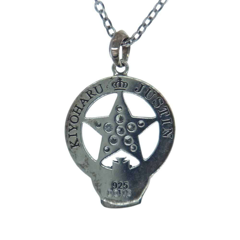 Justin Davis ジャスティンデイビス SNJ1009 KIYOHARU 清春 ROCK STAR CROWN ロックスター クラウン ネックレス シルバー系【中古】