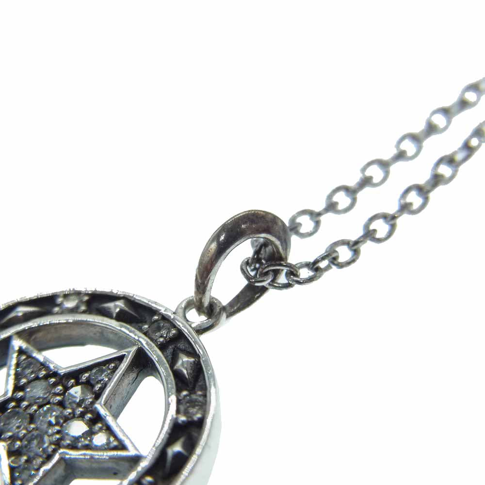 Justin Davis ジャスティンデイビス SNJ1009 KIYOHARU 清春 ROCK STAR CROWN ロックスター クラウン ネックレス シルバー系【中古】