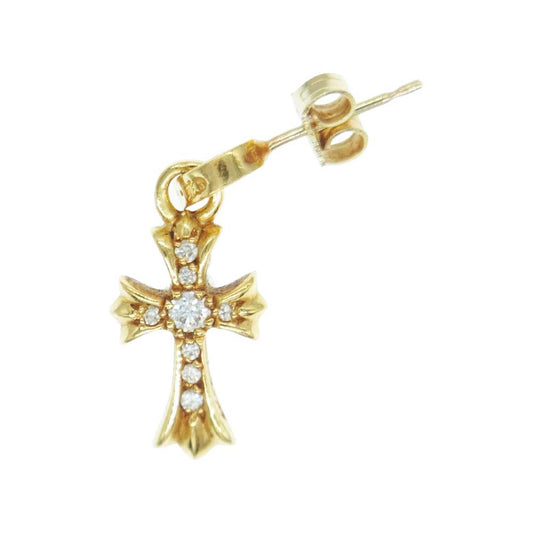 CHROME HEARTS クロムハーツ（原本有） 22K ベイビーファット ドロップ ピアス ダイヤ ゴールド系【中古】
