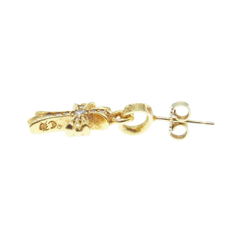 CHROME HEARTS クロムハーツ（原本有） 22K ベイビーファット ドロップ ピアス ダイヤ ゴールド系【中古】