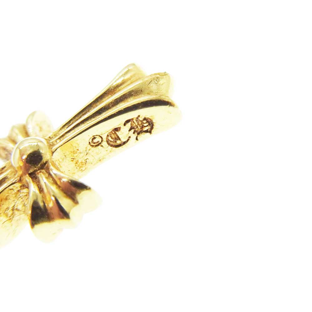 CHROME HEARTS クロムハーツ（原本有） 22K ベイビーファット ドロップ ピアス ダイヤ ゴールド系【中古】