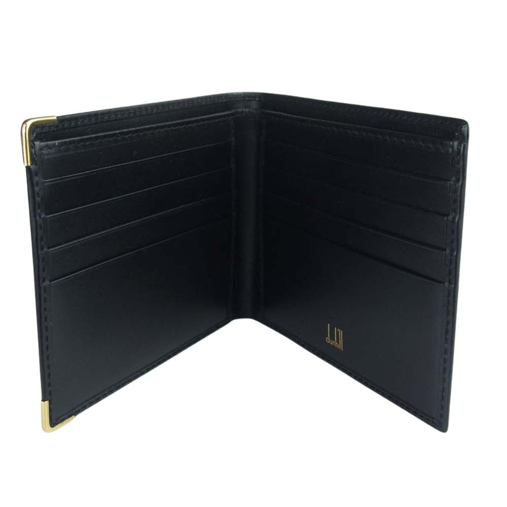 Dunhill ダンヒル レザー コンパクトウォレット コインケース カードケース 3点セット 二つ折り財布 小銭入れ 名刺入れ ブラック系【美品】【中古】