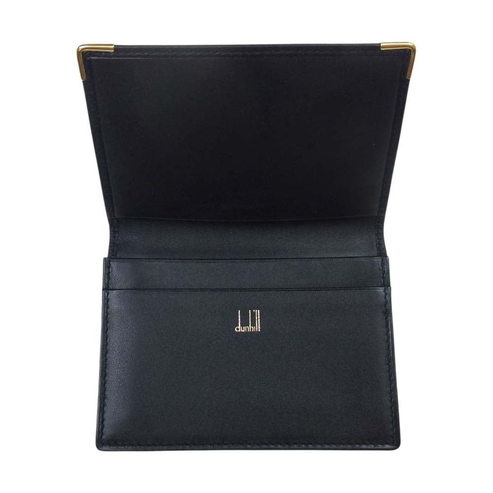Dunhill ダンヒル レザー コンパクトウォレット コインケース カードケース 3点セット 二つ折り財布 小銭入れ 名刺入れ ブラック系【美品】【中古】