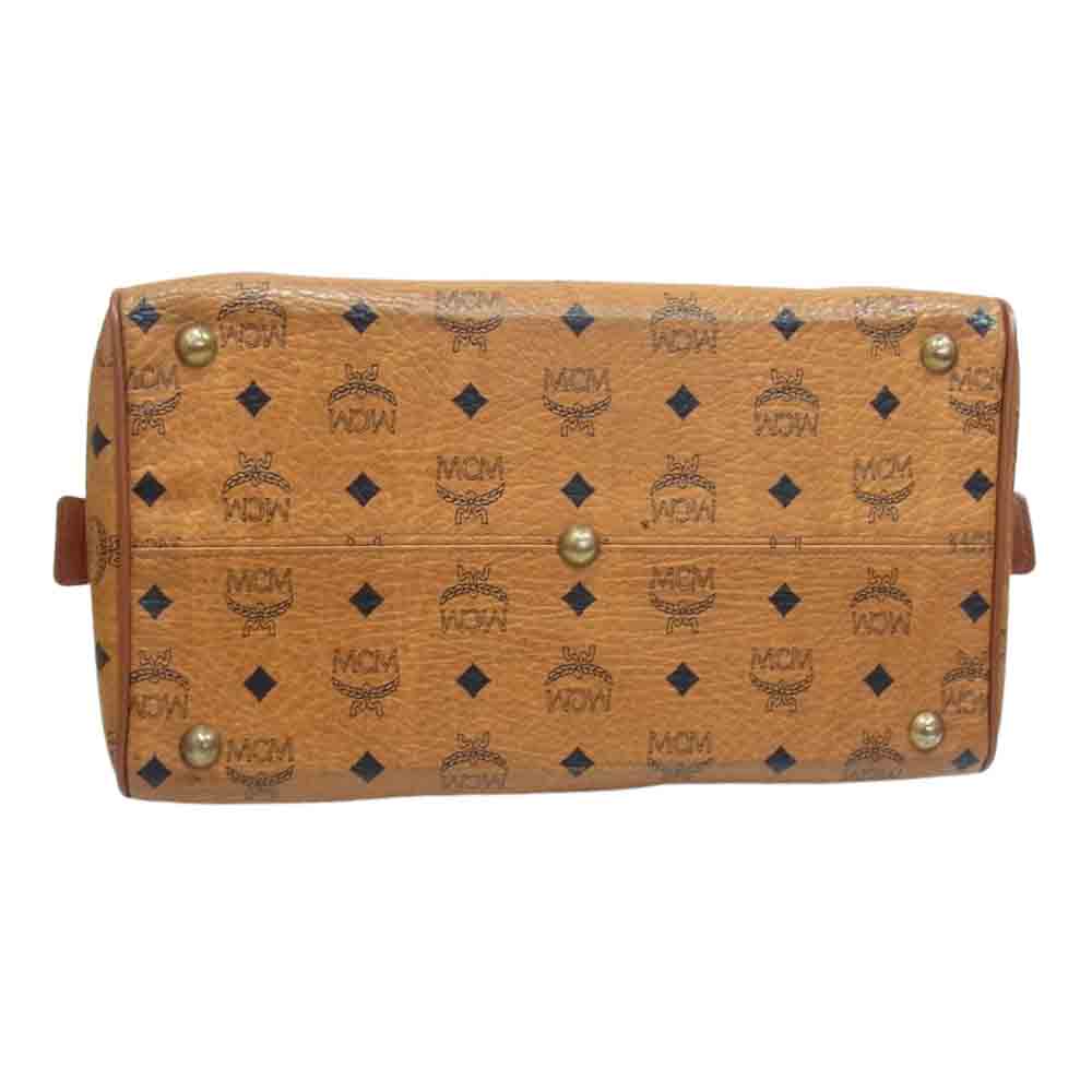 MCM エム・シー・エム レザー ボストン バッグ ブラウン系【中古】