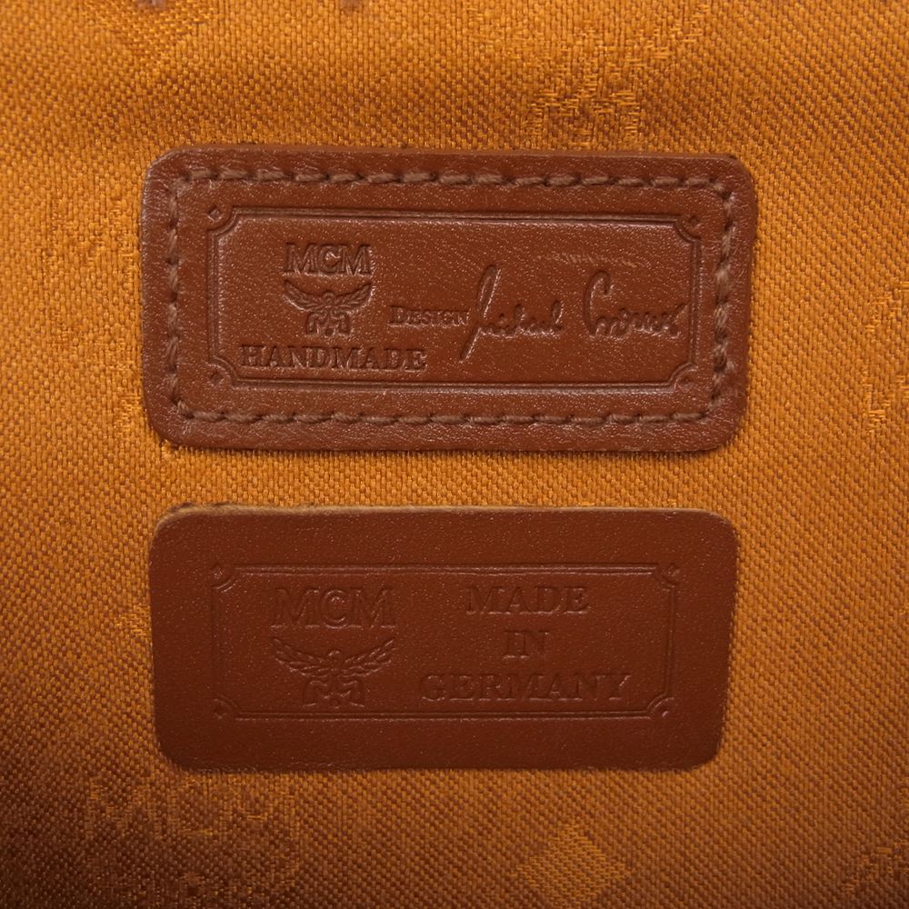MCM エム・シー・エム レザー 2WAY ショルダー バッグ ライトブラウン系【中古】