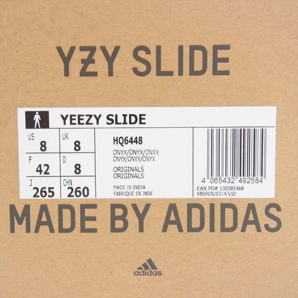 adidas アディダス HQ6448 YEEZY Slide ONYX イージー スライド ブラック系 26.5cm【新古品】【未使用】【中古】