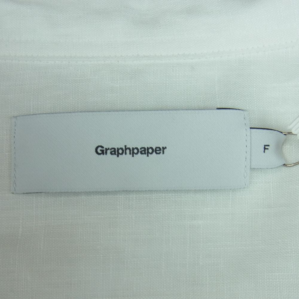 GRAPHPAPER グラフペーパー GM232-50061B リネン オーバーサイズ レギュラーカラー 長袖 シャツ ホワイト系 F【新古品】【未使用】【中古】