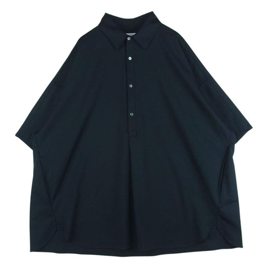 GRAPHPAPER グラフペーパー GM232-50081 Visvose Ponte S/S Yoke Sleeve Shirt ビスコース ポンチ ヨーク スリーブ シャツ 半袖 ダークネイビー系 黒に近いダークネイビー系 F【新古品】【未使用】【中古】