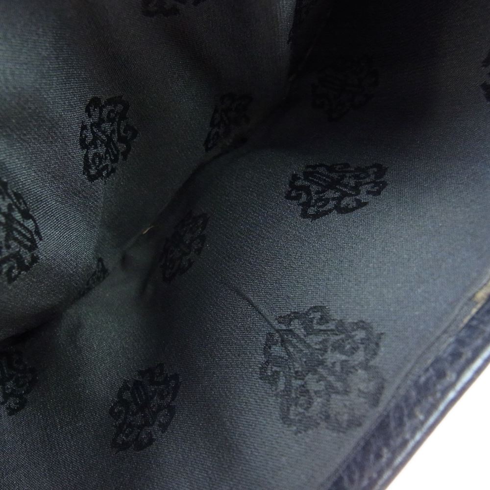 CHROME HEARTS クロムハーツ（原本無） 3FOLD 3フォールド クロスボタン レザー ウォレット ブラック系【中古】