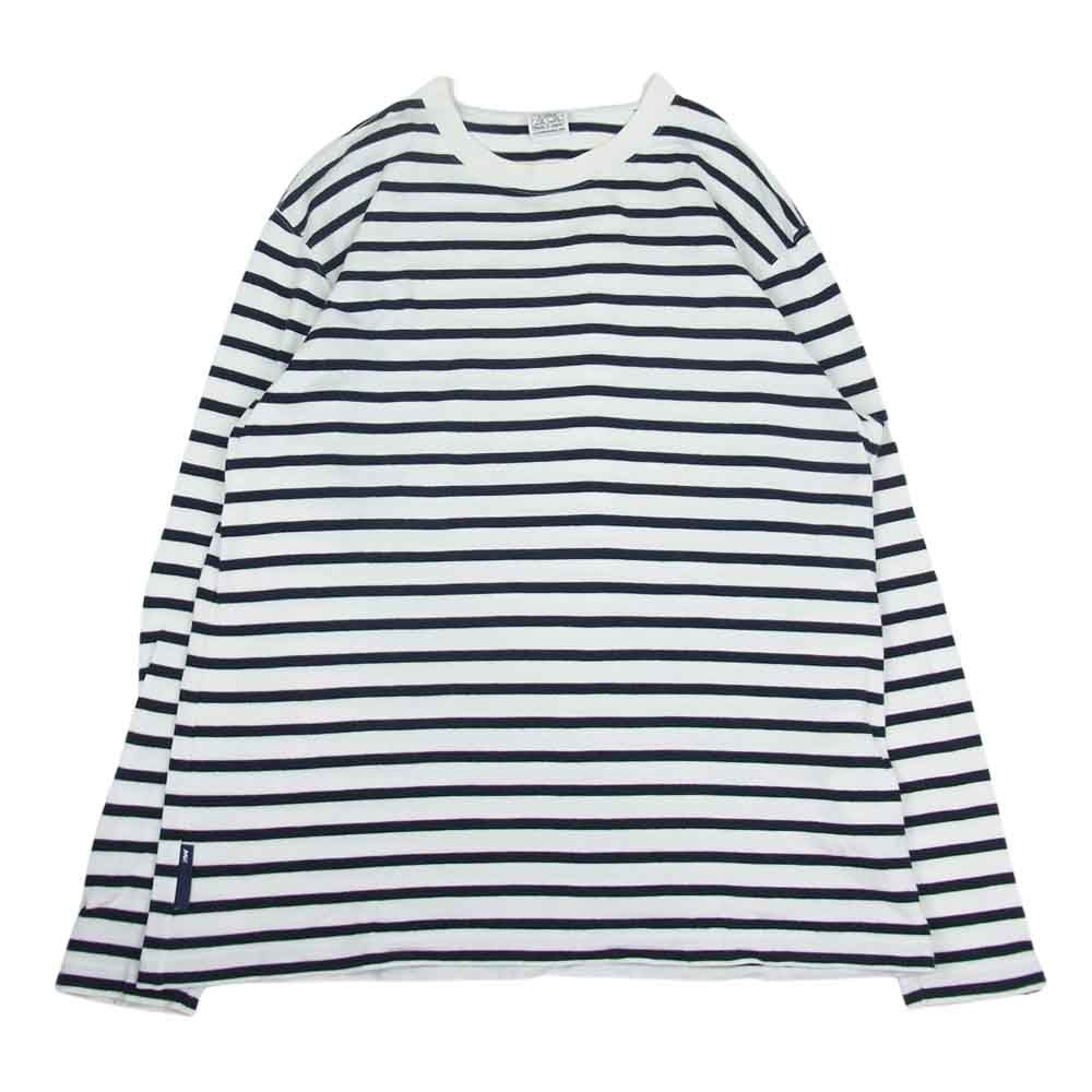 LOOPWHEELER ループウィラー ボーダー ロング スリーブ カットソー Tシャツ ブラック ホワイト ブラック系 ホワイト系 XL【中古】