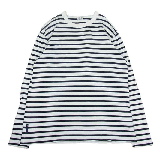 LOOPWHEELER ループウィラー ボーダー ロング スリーブ カットソー Tシャツ ブラック ホワイト ブラック系 ホワイト系 XL【中古】