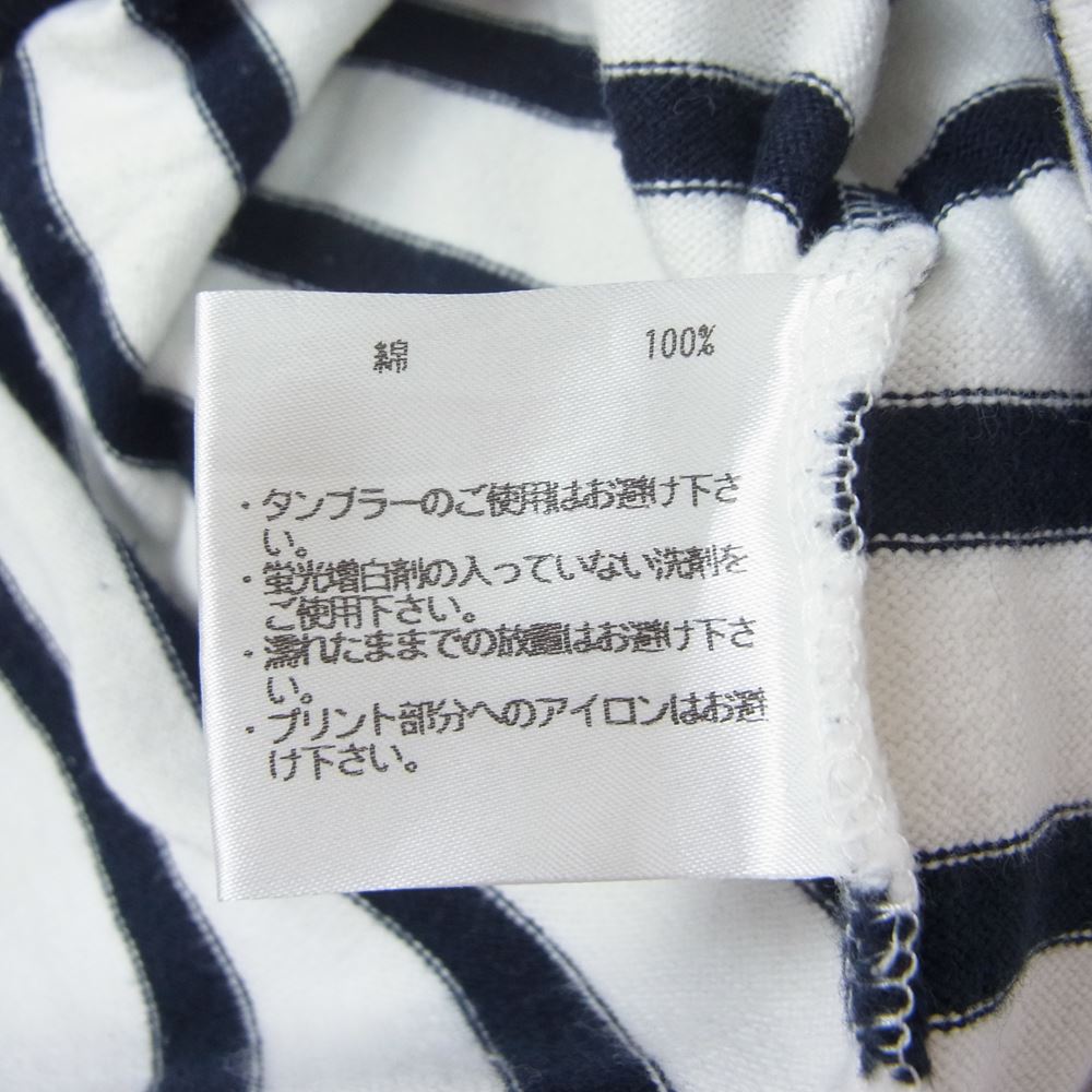 LOOPWHEELER ループウィラー ボーダー ロング スリーブ カットソー Tシャツ ブラック ホワイト ブラック系 ホワイト系 XL【中古】
