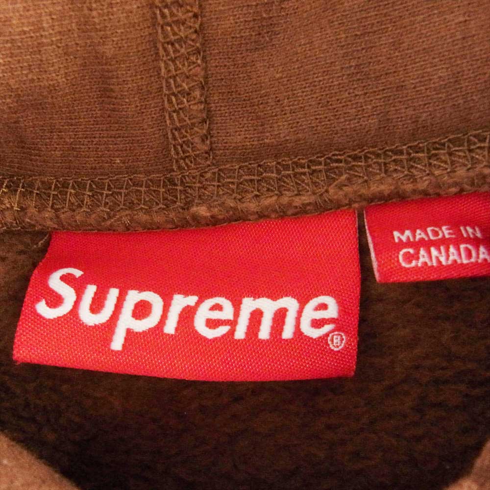 Supreme シュプリーム 18AW Classic Script Hooded Sweatshirt クラシック スクリプト フーデッド スウェットシャツ ブラウン系 L【中古】