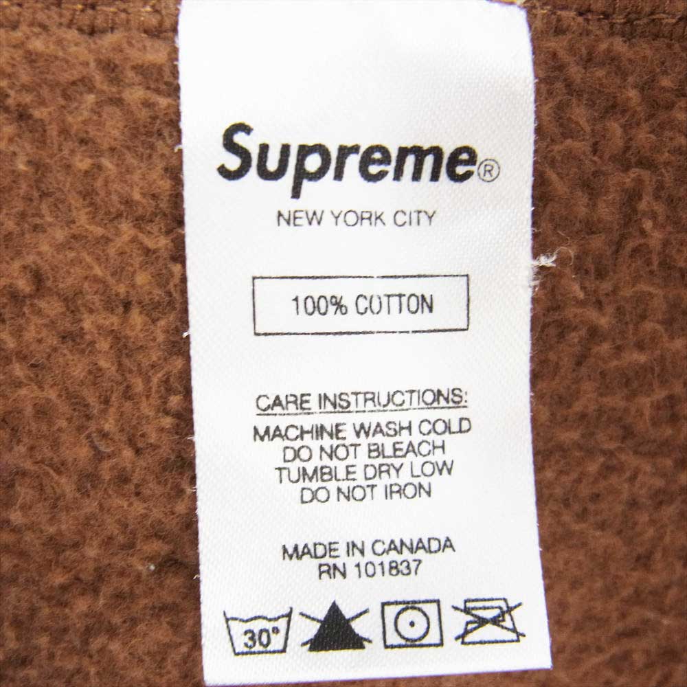 Supreme シュプリーム 18AW Classic Script Hooded Sweatshirt クラシック スクリプト フーデッド スウェットシャツ ブラウン系 L【中古】