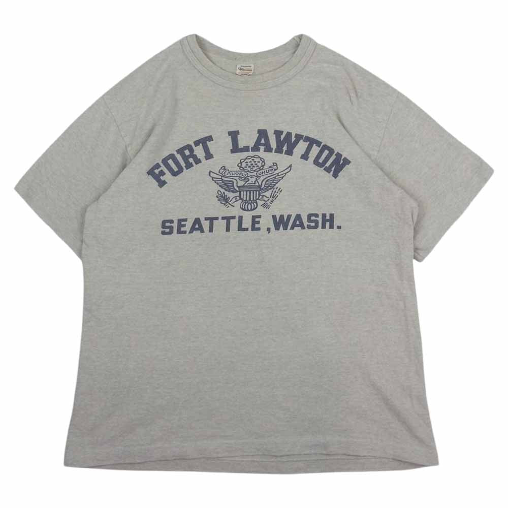 WAREHOUSE ウエアハウス 18SS Lot4601 FORT LAWTON 半袖 プリント Tシャツ グレー系 ベージュ系 M【中古】