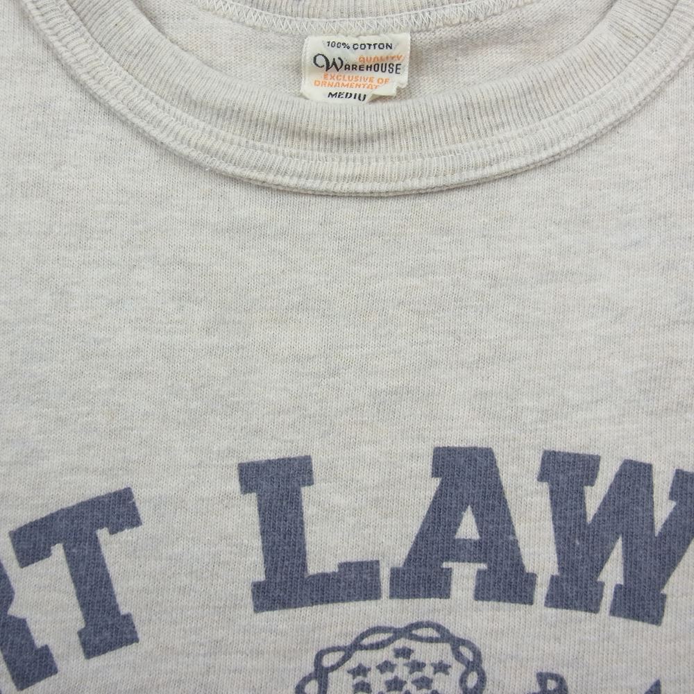 WAREHOUSE ウエアハウス 18SS Lot4601 FORT LAWTON 半袖 プリント Tシャツ グレー系 ベージュ系 M【中古】