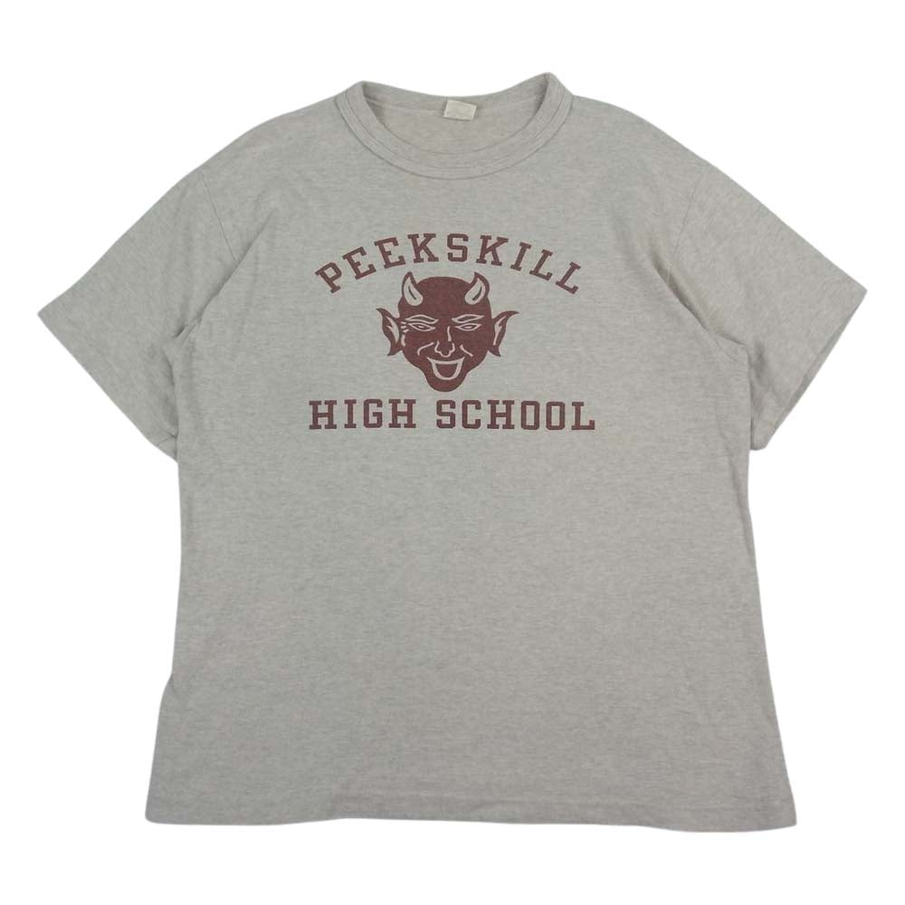 WAREHOUSE ウエアハウス Lot4601 PEEK SKILL 半袖 プリント Tシャツ ベージュ系 グレー系 M【中古】