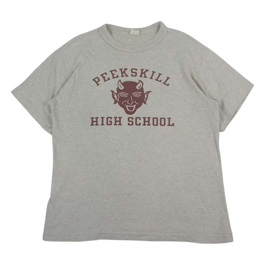 WAREHOUSE ウエアハウス Lot4601 PEEK SKILL 半袖 プリント Tシャツ ベージュ系 グレー系 M【中古】