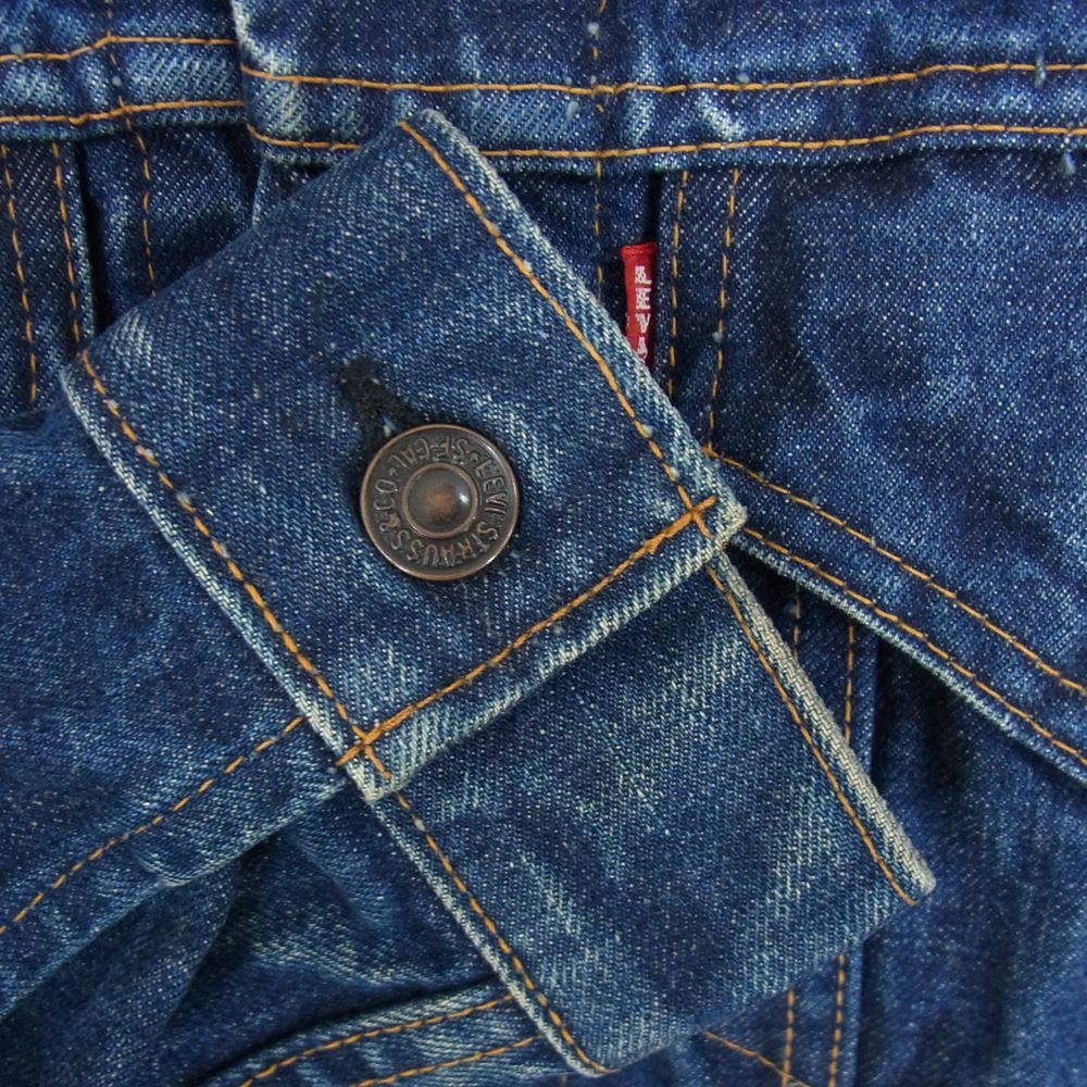 Levi's リーバイス ヴィンテージ USA製 ボタン裏 525 ビックE デニム ジャケット インディゴブルー系 サイズ表記無【中古】