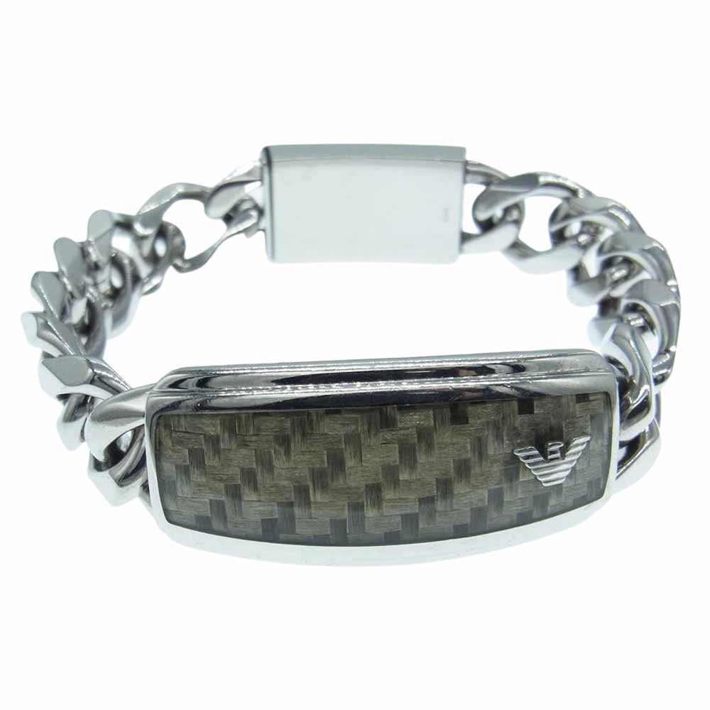 Emporio Armani エンポリオ・アルマーニ ステンレス ID チェーン ブレスレット シルバー系【中古】
