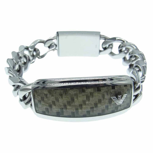 Emporio Armani エンポリオ・アルマーニ ステンレス ID チェーン ブレスレット シルバー系【中古】
