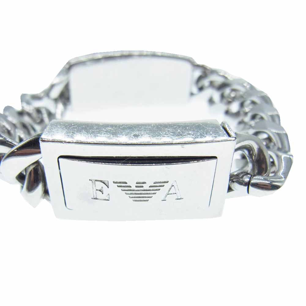 Emporio Armani エンポリオ・アルマーニ ステンレス ID チェーン ブレスレット シルバー系【中古】
