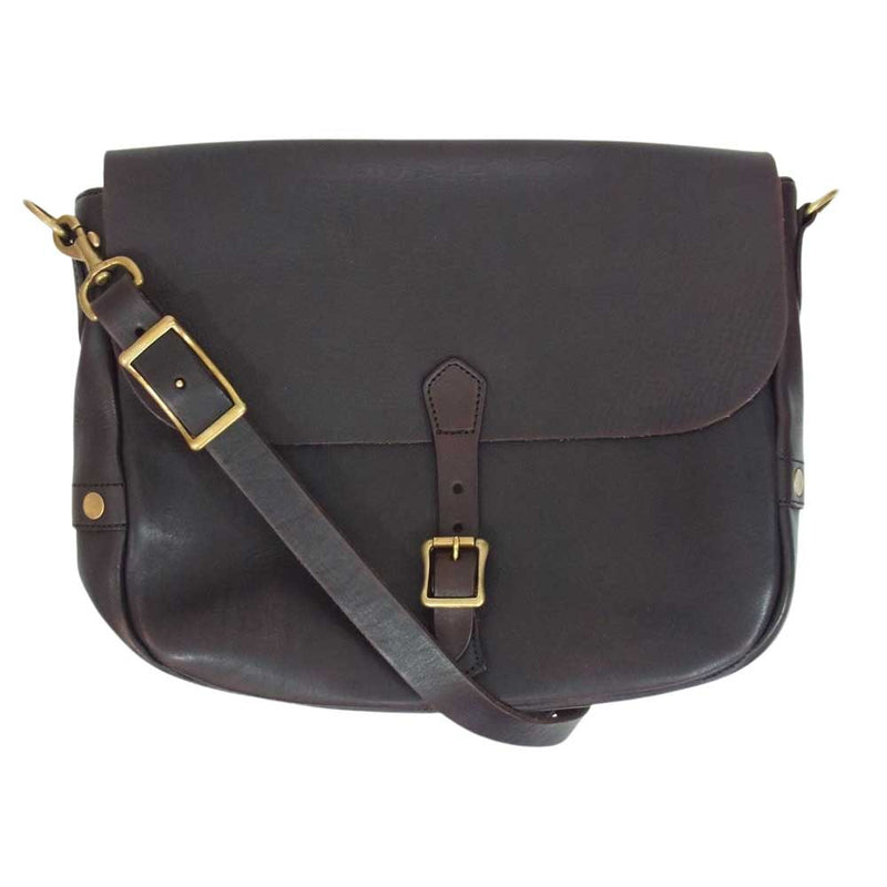 ヴァスコ LEATHER POSTMAN SHOULDER BAG レザー ポストマン ショルダー バッグ ブラウン系【中古】