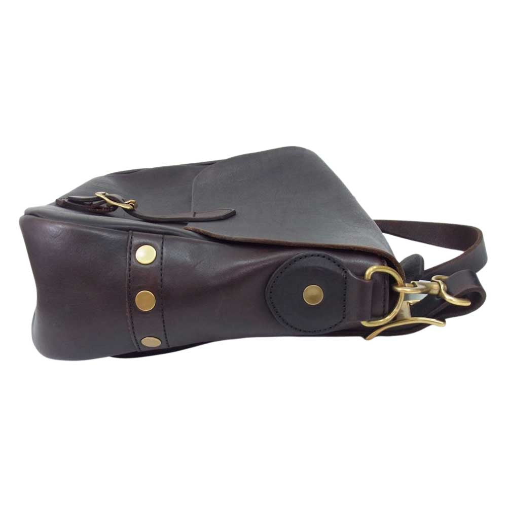 ヴァスコ LEATHER POSTMAN SHOULDER BAG レザー ポストマン ショルダー バッグ ブラウン系【中古】