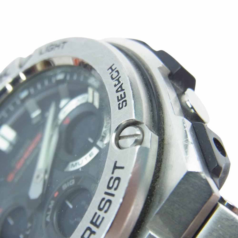 カシオジーショック Gスチール 腕時計 タフソーラー アナログ シルバー系