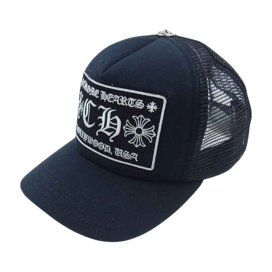 CHROME HEARTS クロムハーツ（原本無） TRUCKER CAP トラッカーキャップ CH クロスボール付 ブラック系【中古】