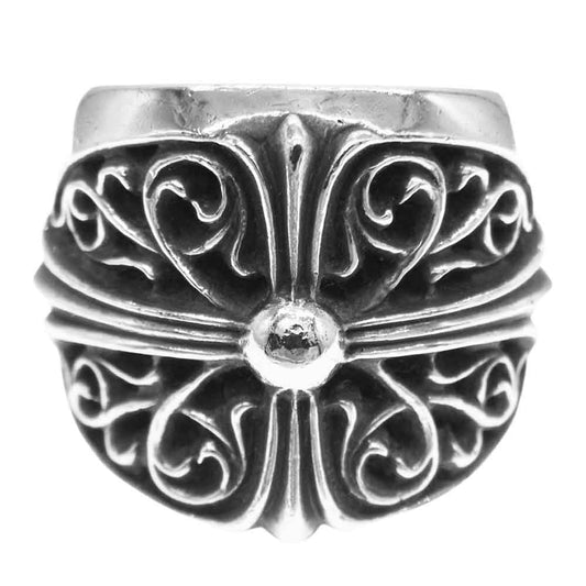 CHROME HEARTS クロムハーツ（原本無） CLASSIC OVAL クラシックオーバルクロス シルバー リング シルバー系  22号【中古】