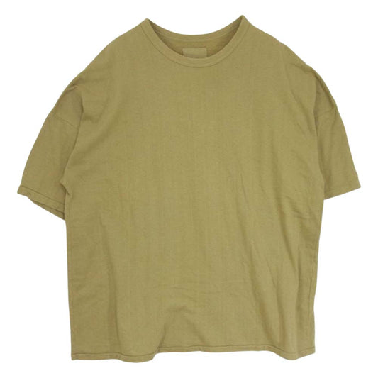 ヨーコサカモト CREW NECK T-SHIRT クルーネック ラグラン カットソー Tシャツ カーキ系 L【中古】
