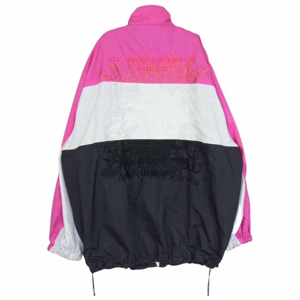 ダブレット 19AW 19AW03BL87 CHAOS EMBROIDERY TRACK JACKET ナイロン カオス エンブロイダリー トラック ジャケット 刺繍 surprise サプライズ ピンク系 M【美品】【中古】