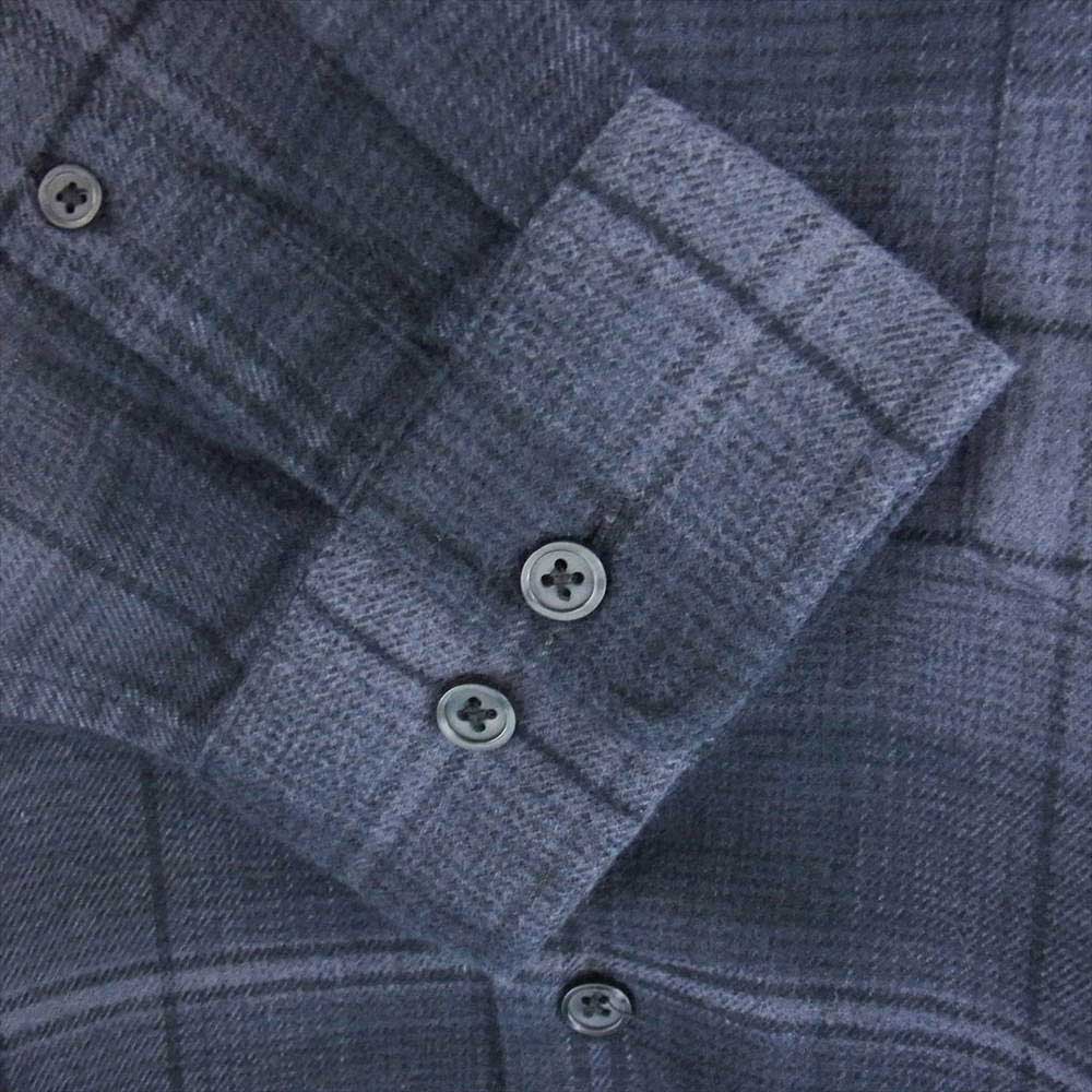 Supreme シュプリーム 23SS Shadow Plaid Flannel Shirt / black シャドウ プラッド フランネル シャツ 長袖  ブラック系 M【極上美品】【中古】