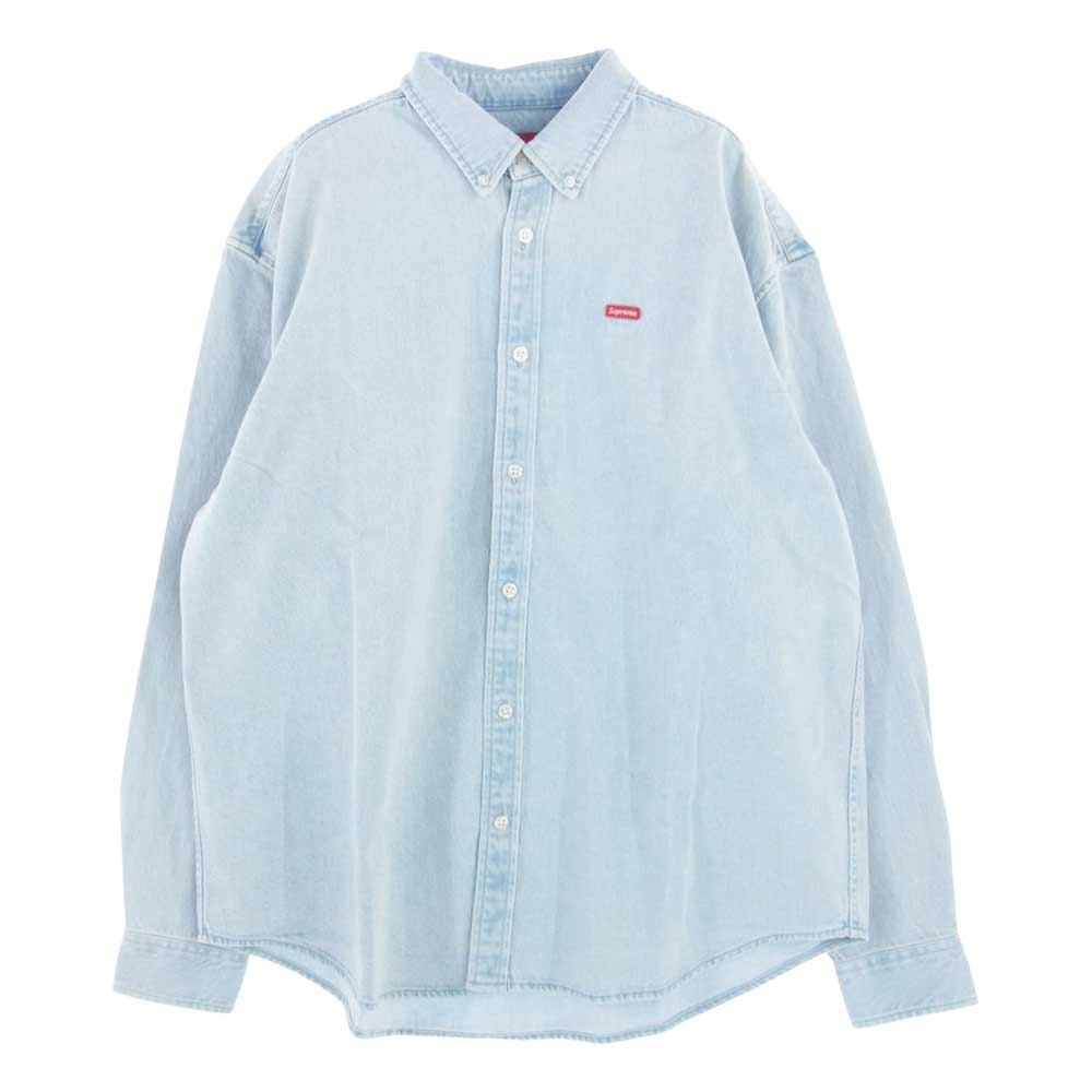 Supreme シュプリーム 23SS  Small box shirt / denim デニム ボタンダウン シャツ インディゴブルー 長袖  インディゴブルー系 M【極上美品】【中古】