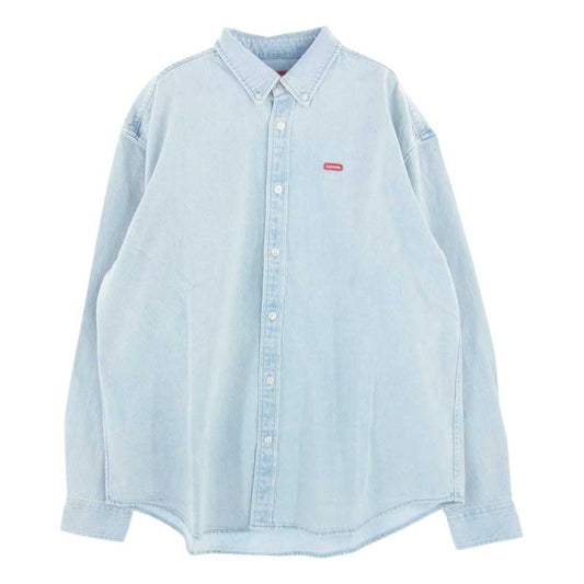 Supreme シュプリーム 23SS  Small box shirt / denim デニム ボタンダウン シャツ インディゴブルー 長袖  インディゴブルー系 M【極上美品】【中古】