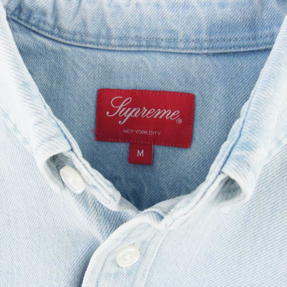Supreme シュプリーム 23SS  Small box shirt / denim デニム ボタンダウン シャツ インディゴブルー 長袖  インディゴブルー系 M【極上美品】【中古】