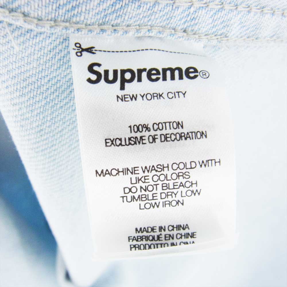 Supreme シュプリーム 23SS  Small box shirt / denim デニム ボタンダウン シャツ インディゴブルー 長袖  インディゴブルー系 M【極上美品】【中古】