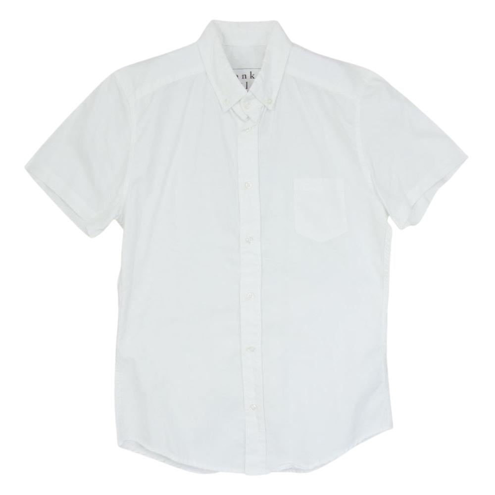 フランクアンドアイリーン コットン ボタンダウン シャツ 半袖 ホワイト系 XS【中古】