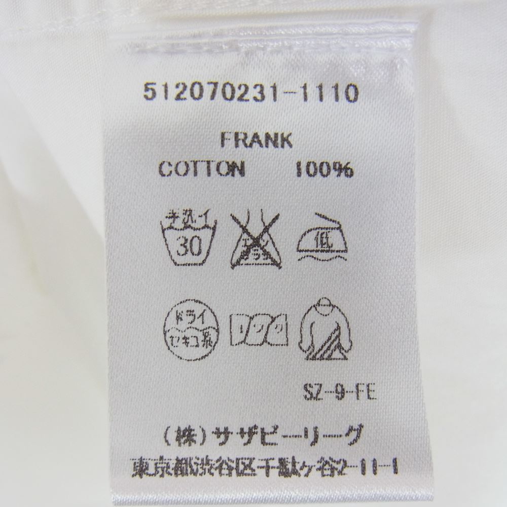 フランクアンドアイリーン 512070231 コットン ボタンダウン シャツ 長袖 ホワイト系 S【中古】