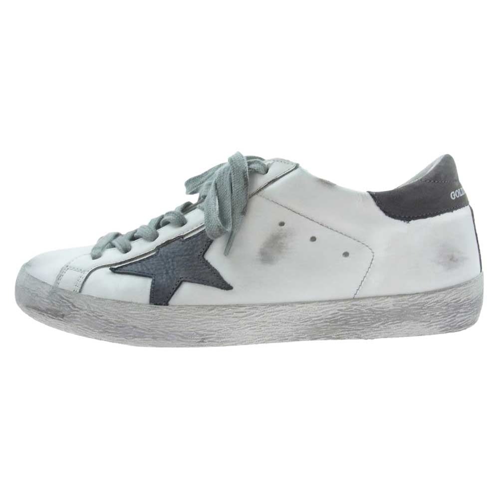 GOLDEN GOOSE ゴールデングース SUPER STAR スーパースター ローカット スニーカー ホワイト系 ブラック系 UK6【中古】