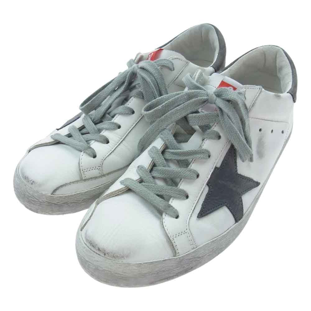 GOLDEN GOOSE ゴールデングース SUPER STAR スーパースター ローカット スニーカー ホワイト系 ブラック系 UK6【中古】