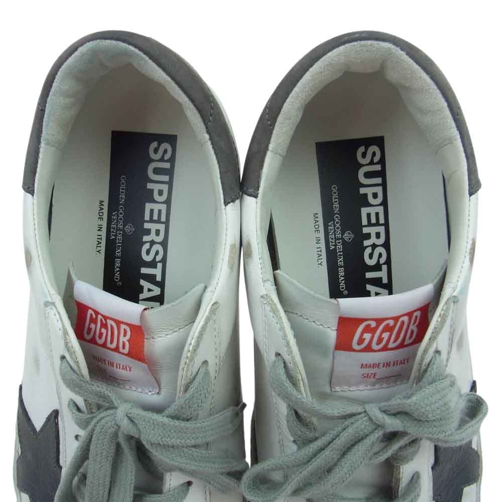 GOLDEN GOOSE ゴールデングース SUPER STAR スーパースター ローカット スニーカー ホワイト系 ブラック系 UK6【中古】