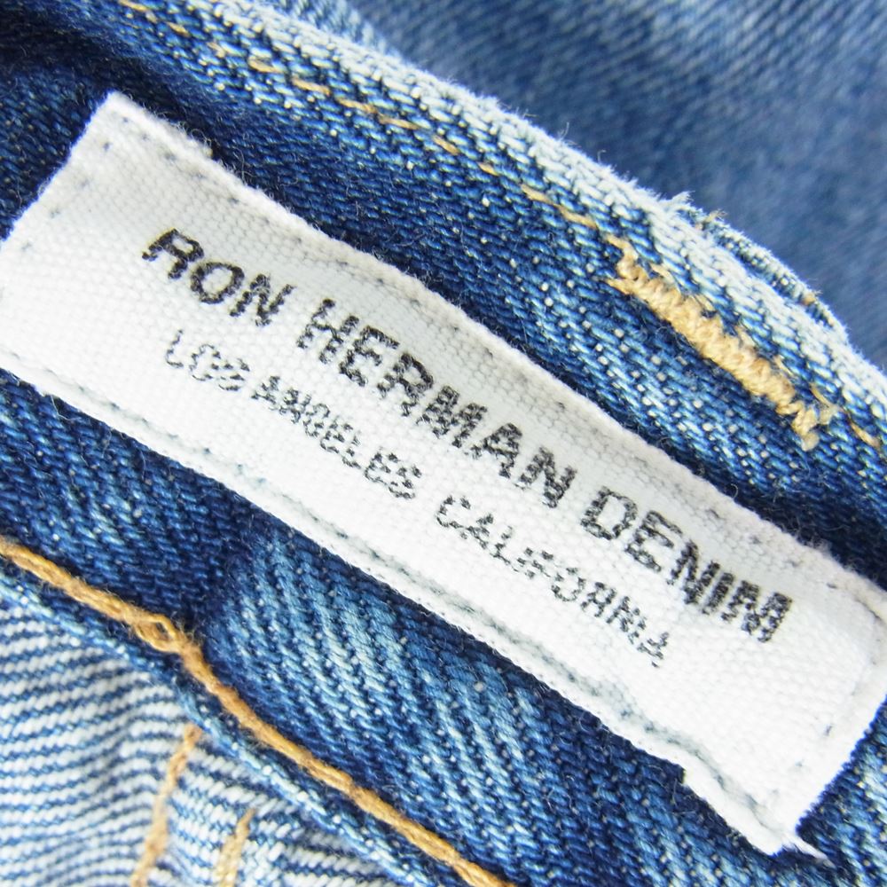 Ron Herman ロンハーマン 2620600214 DENIM USA製 ペイント ダメージ 加工 デニム パンツ インディゴブルー系 31【中古】