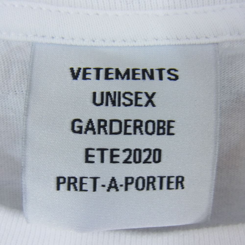 ヴェトモン  SS20TR304 バーコードパッチロゴプリントTシャツ メンズ L