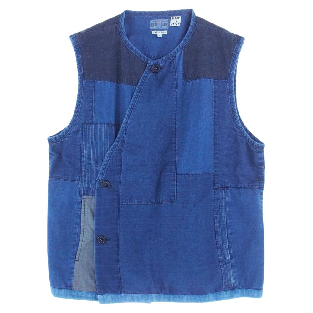 BLUE BLUE ブルーブルー インディゴヒラオ リネンリン ベスト インディゴブルー系 3【中古】