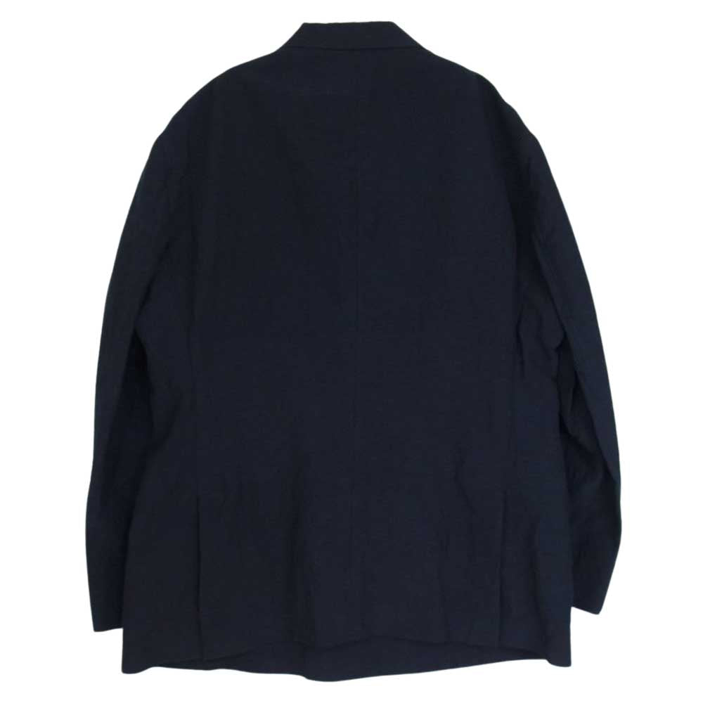 GIORGIO ARMANI ジョルジオアルマーニ 1SGGG0L3 イタリア製 リネン混 サマー ダブルブレスト テーラード ジャケット ネイビー系 56R【中古】