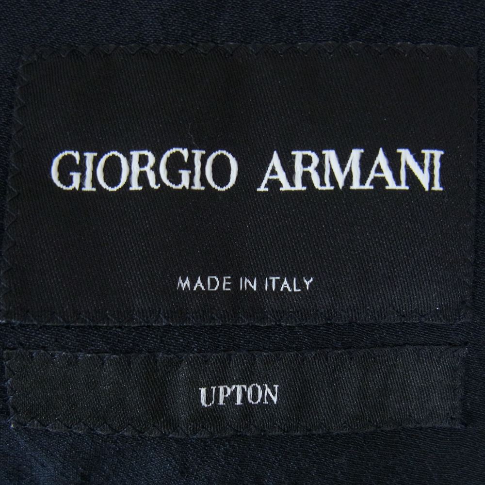 GIORGIO ARMANI ジョルジオアルマーニ 1SGGG0L3 イタリア製 リネン混 サマー ダブルブレスト テーラード ジャケット ネイビー系 56R【中古】