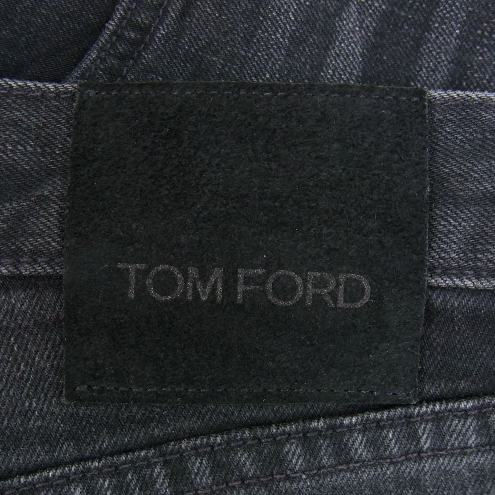 TOM FORD トムフォード TFD001 Slim Fit Jeans スリムフィットジーンズ デニム パンツ セルビッチ ストレッチ ブラック系 36【中古】